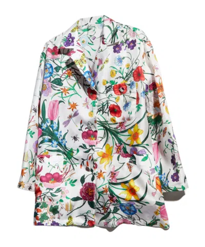Gucci Printed Silk Twill Shirt In Animal Print