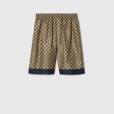 GUCCI GUCCI PRINTED SILK TWILL SHORTS