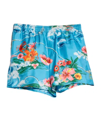 Gucci Shorts Aus Seidentwill Mit Print In Multi