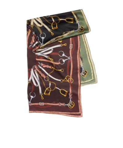 Gucci Printed Silk Twill Stole In Multi