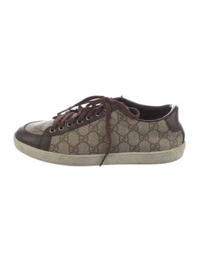 Pre-owned Gucci Printed Sneakers In Neutral