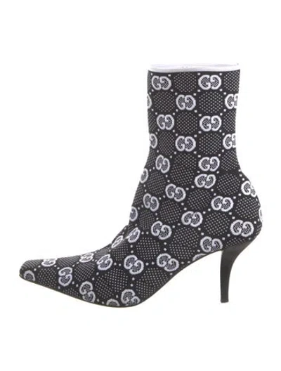 Pre-owned Gucci Printed Sock Boots In Multi