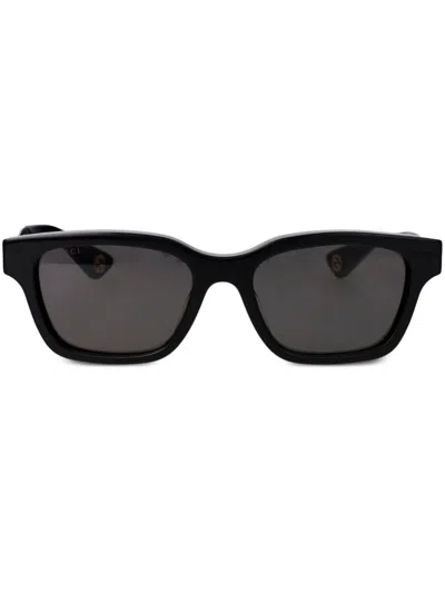 Gucci Printed Square-frame Sunglasses In Schwarz