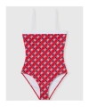 Gucci Printed Stretch Jersey Swimsuit In Multi