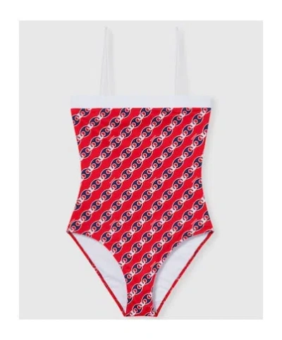 GUCCI PRINTED STRETCH JERSEY SWIMSUIT