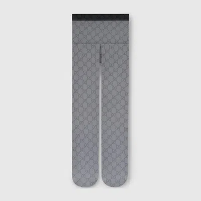 Gucci Printed Stretch Nylon Tights In Black