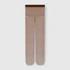 Gucci Printed Stretch Nylon Tights In Brown