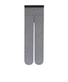 Gucci Black Nylon Tights With Gg Print Women In Brown