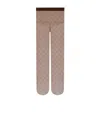 Gucci Brown Nylon Tights With Gg Print Women In Brown
