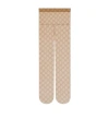 Gucci Printed Stretch Nylon Tights In Sand