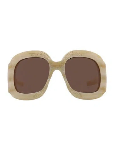 Pre-owned Gucci Printed Sunglasses W/ Tags In White