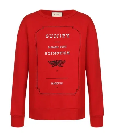 Gucci Printed Sweater In Red