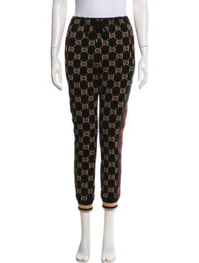 Pre-owned Gucci Printed Sweatpants In Black