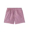 Gucci Printed Swim Trunks In White/red/blue