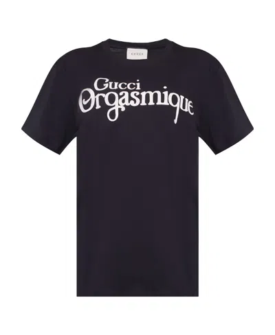 Gucci Printed T-shirt In Black
