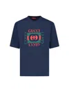 Gucci Interlocking G-print Cotton T-shirt In Blue