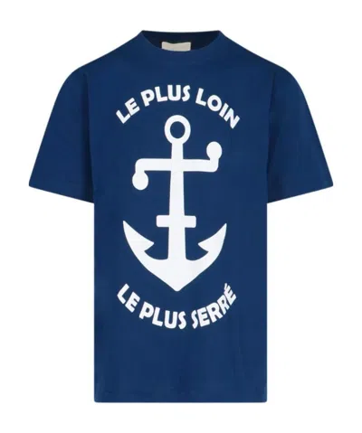 Gucci Printed T-shirt In Blue