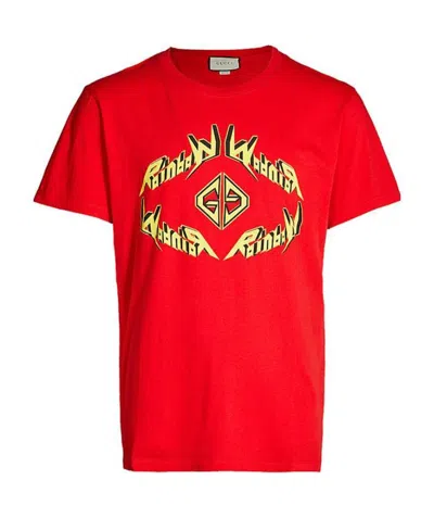 Gucci Printed T-shirt In Red