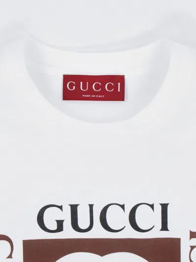Gucci Printed T-shirt In White Brown Mc