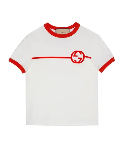 Gucci Printed T-shirt With Round Neck In White