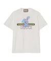 Gucci Printed T-shirt With Round Neck In White
