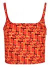 Gucci Cotton Top With Iconic Horsebit Motif In Orange