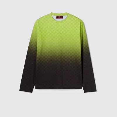 Gucci Printed Technical Cotton Jersey T-shirt In Green