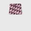 Gucci Mens Pink Deep Brown Printed Technical Poplin Swim Shorts