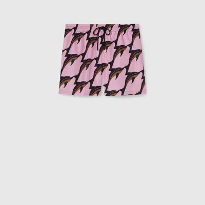 Gucci Printed Technical Poplin Swim Short
