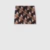 Gucci Infinity Print Swimsuit In Brown
