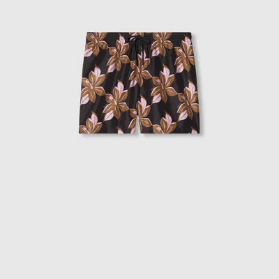 GUCCI GUCCI PRINTED TECHNICAL POPLIN SWIM SHORT
