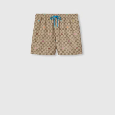 Gucci Printed Technical Poplin Swim Shorts
