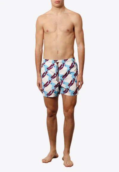 Gucci All-over Print Swim Shorts In Multicolor