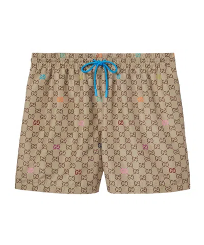 Gucci Printed Technical Poplin Swim Shorts