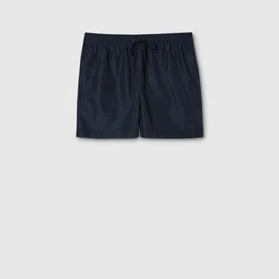Gucci Printed Technical Poplin Swim Shorts In Blue