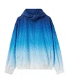 Gucci Printed Technical Poplin Zip Jacket In Blue