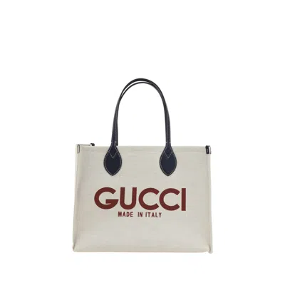 Gucci Printed Tote Bag In Neutral
