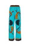 Gucci Equestrian-print Silk Trousers In Multicolor