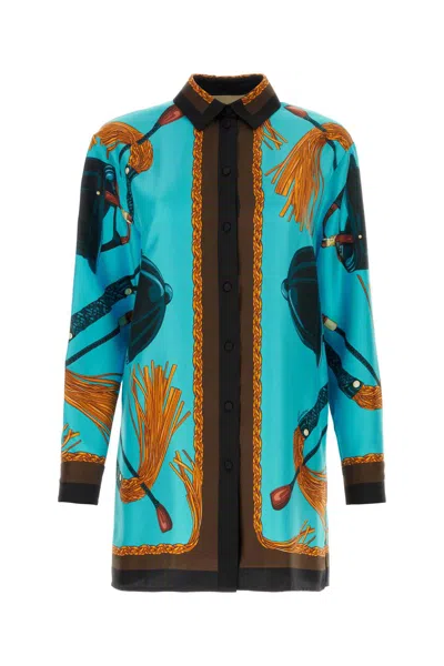 GUCCI GUCCI PRINTED TWILL SHIRT
