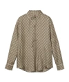 Gucci Women Printed Silk Shirt In Nude