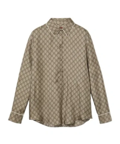GUCCI GUCCI PRINTED TWILL SHIRT