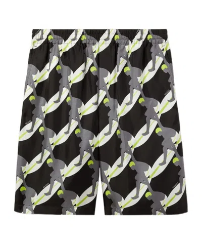 GUCCI PRINTED SILK TWILL SHORTS