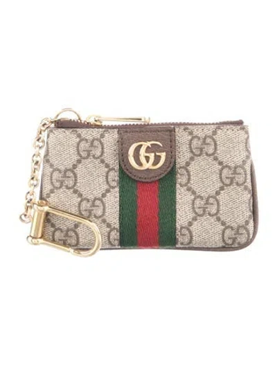 Pre-owned Gucci Printed Wallet In Neutral