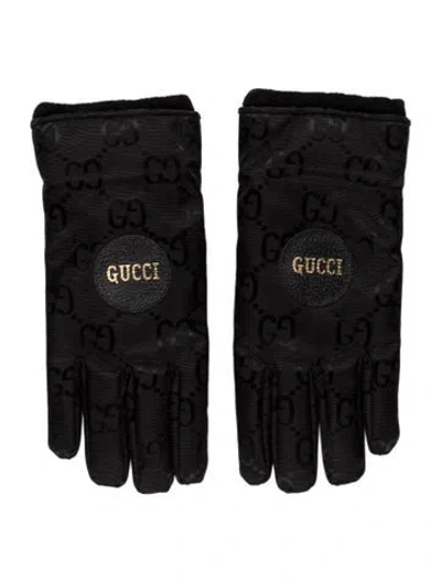 Pre-owned Gucci Printed Winter Gloves W/tags In Black