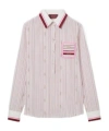Gucci Printed Silk Shirt In White
