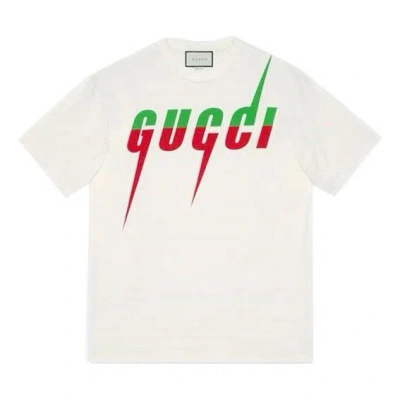 Gucci Printing Classic Short Sleeve Creamy White
