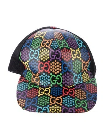 Pre-owned Gucci Psychedelic Baseball Cap In Black