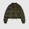 Gucci Puffer-jacke Aus Feinem Nylongabardine In Green
