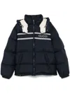Gucci Navy Blue Polyester Down Jacket In Black