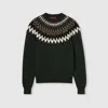 Gucci Norwegian Wool Jacquard Sweater In Green